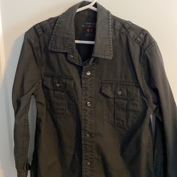 Crewcuts Camp Shirt Gray Like New Size 6/7 - Picture 2 of 6